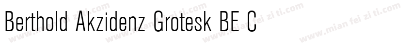 Berthold Akzidenz Grotesk BE Conden字体转换